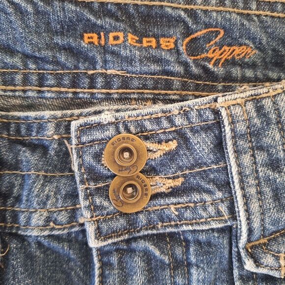 Riders Copper Shorts Denim Modest Length Blue Jean Shorts 5/6 100% Cotton - Picture 3 of 16